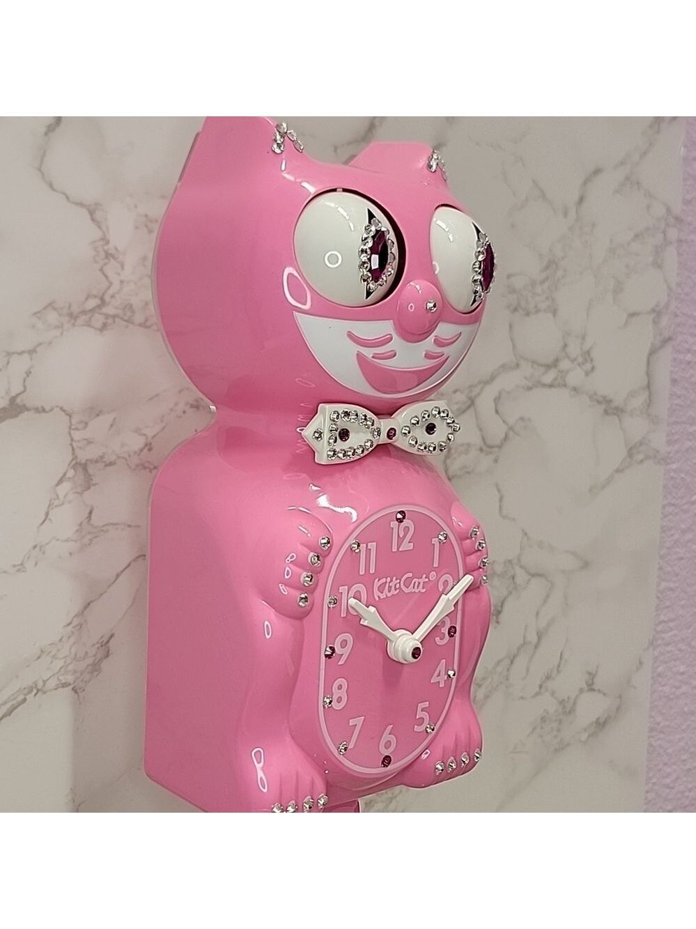 Jeweled Flamingo Pink Kit-Cat Klock clock SUPER RARE - Picture 7 of 9